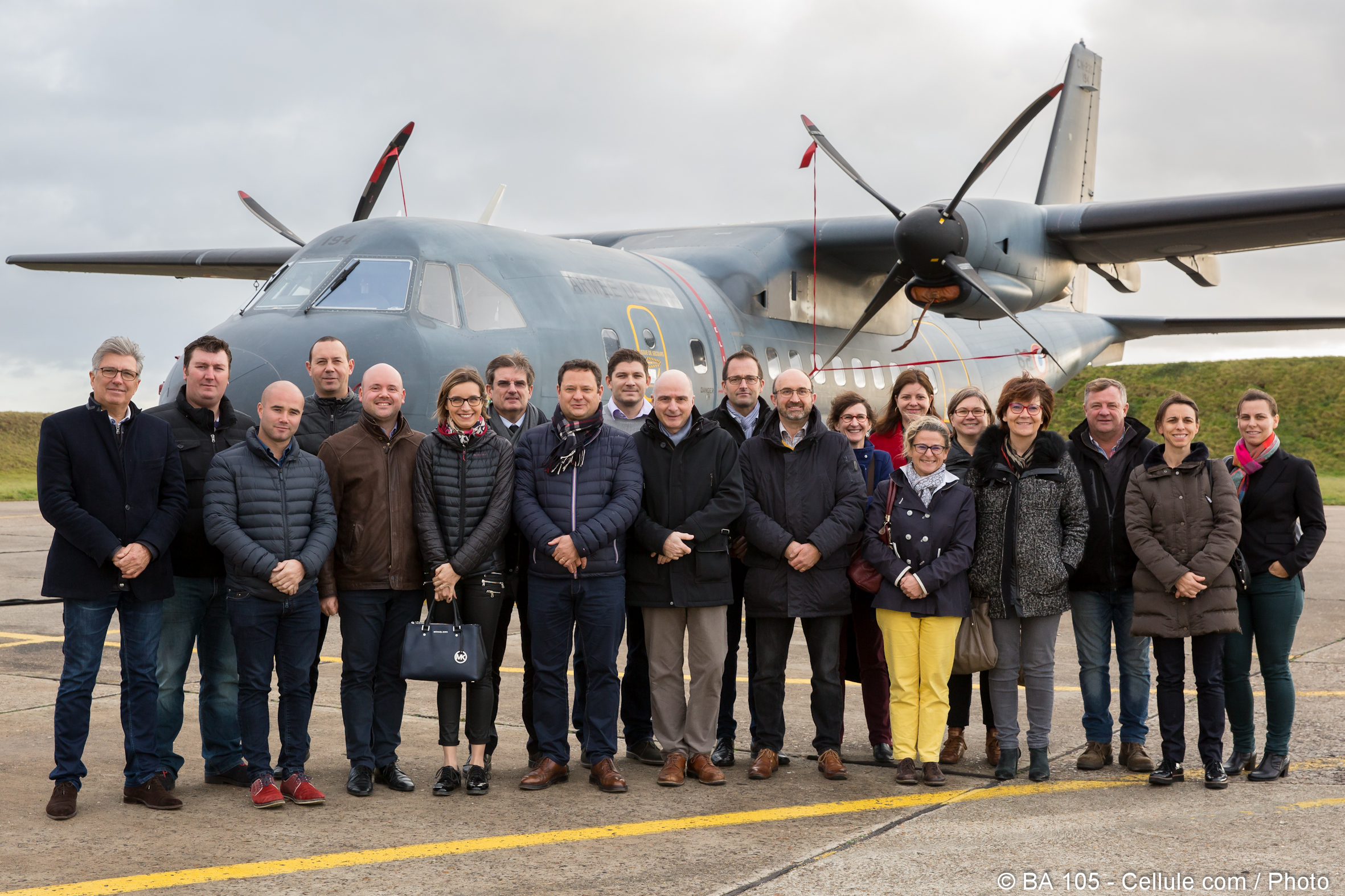 Une visite de la base aérienne 105 "Commandant Viot" a été organisée le 23 novembre 2017 au profit du Groupement Interprofessionnel Gaillon, Aubevoye, Les Andelys (GIGA) regroupant des chefs d'entreprises.